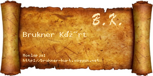 Brukner Kürt névjegykártya
